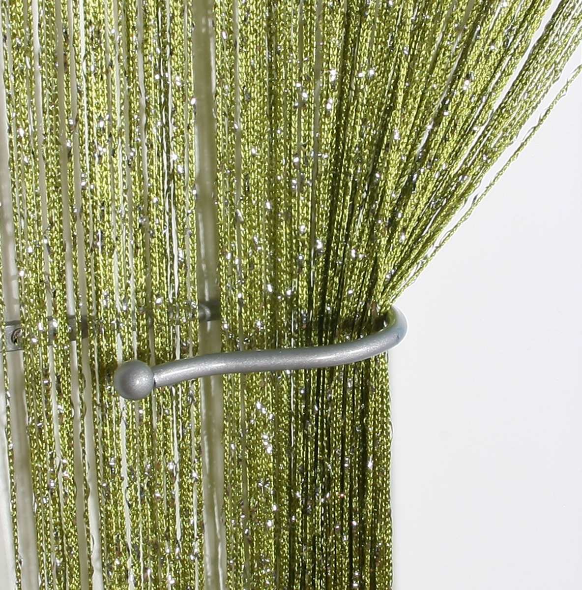 Jazz Glitter String Curtain Panel Lime