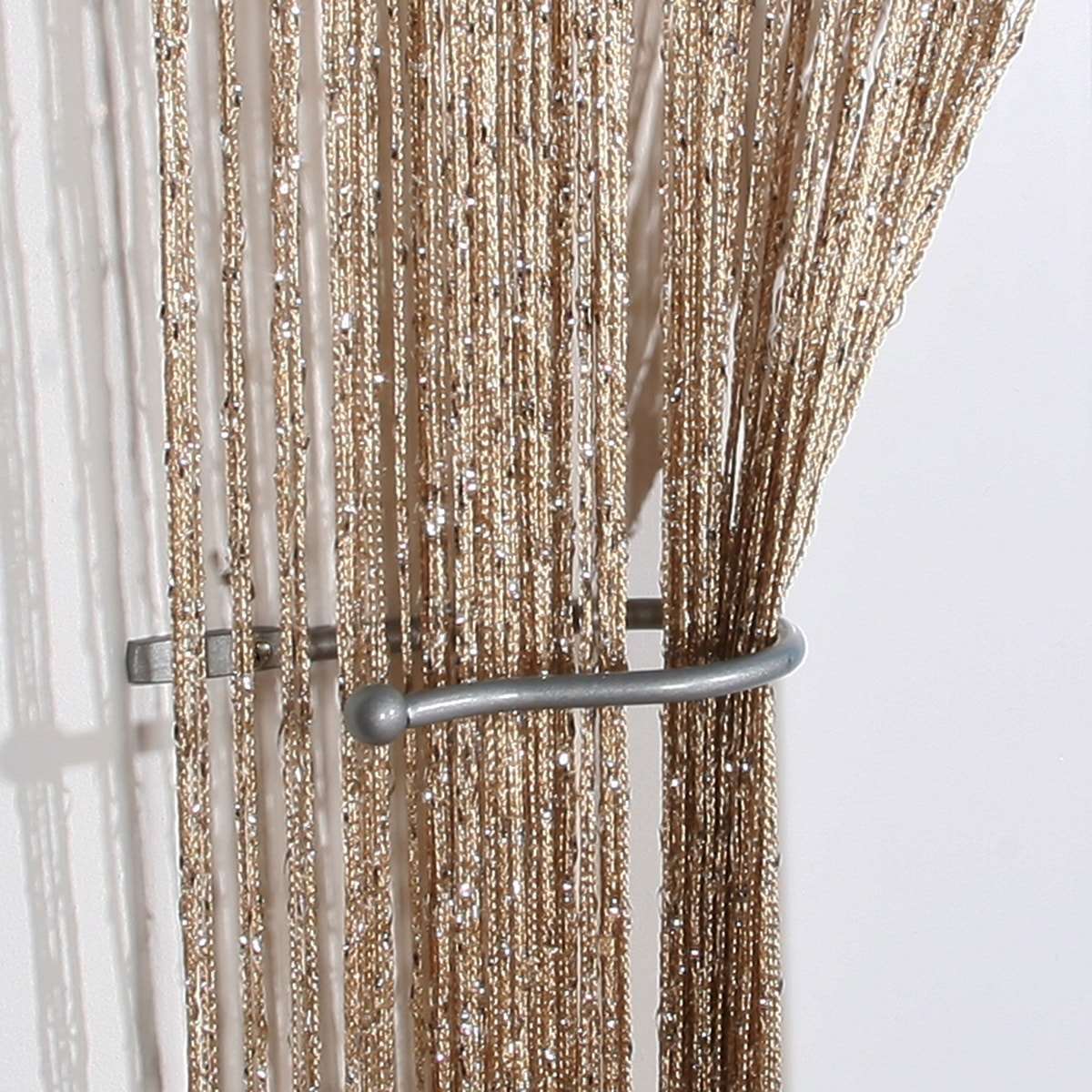 Jazz Glitter String Curtain Panel Latte
