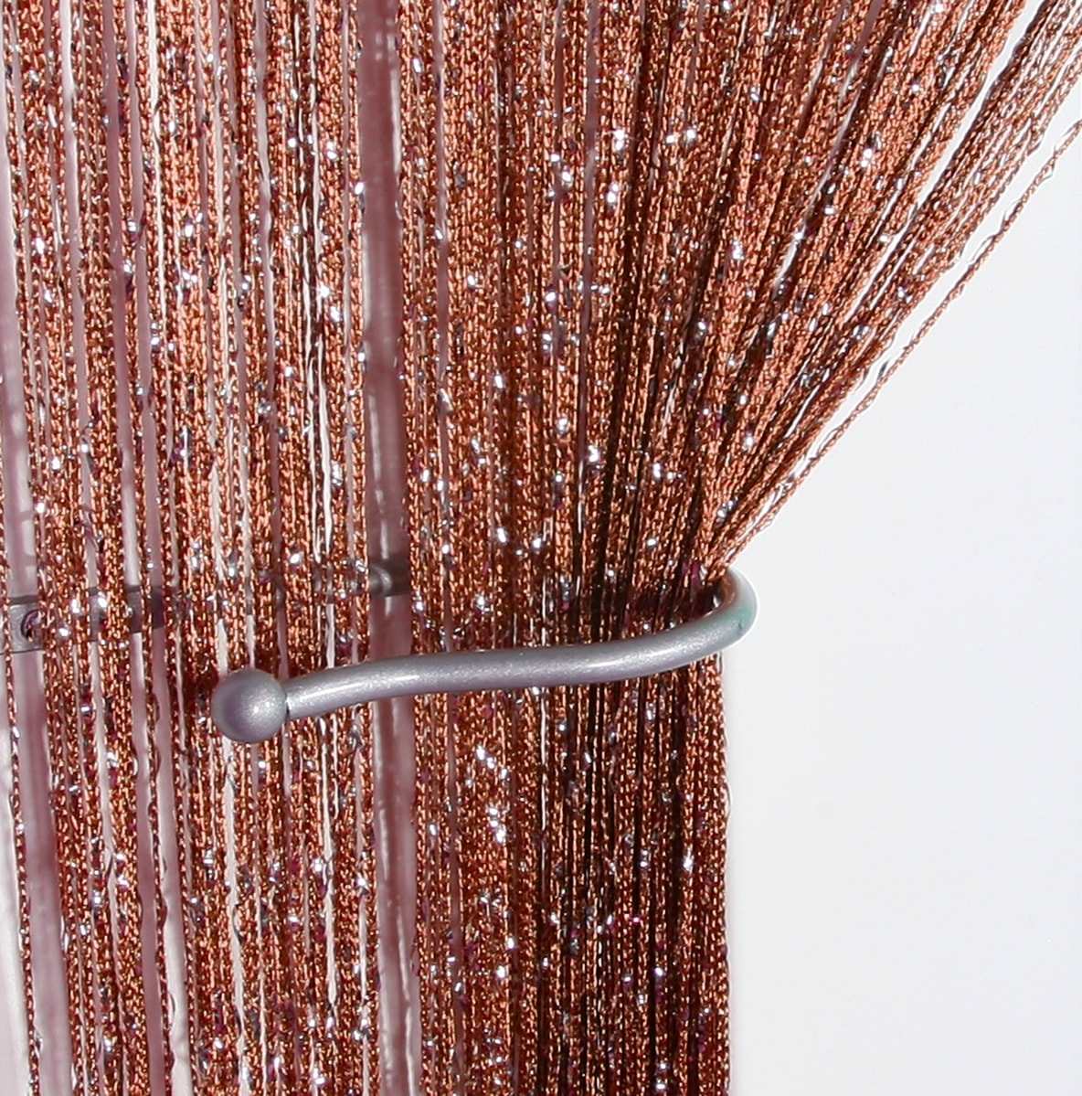 Jazz Large Size Glitter String Curtain Panel Mocha (3m Wide x 3m Drop)