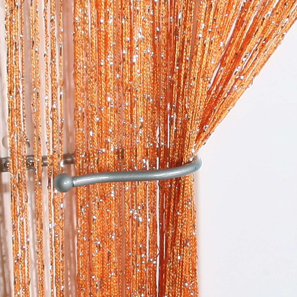 Jazz Glitter String Curtain Panel Orange