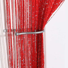 Jazz Glitter String Curtain Panel Red