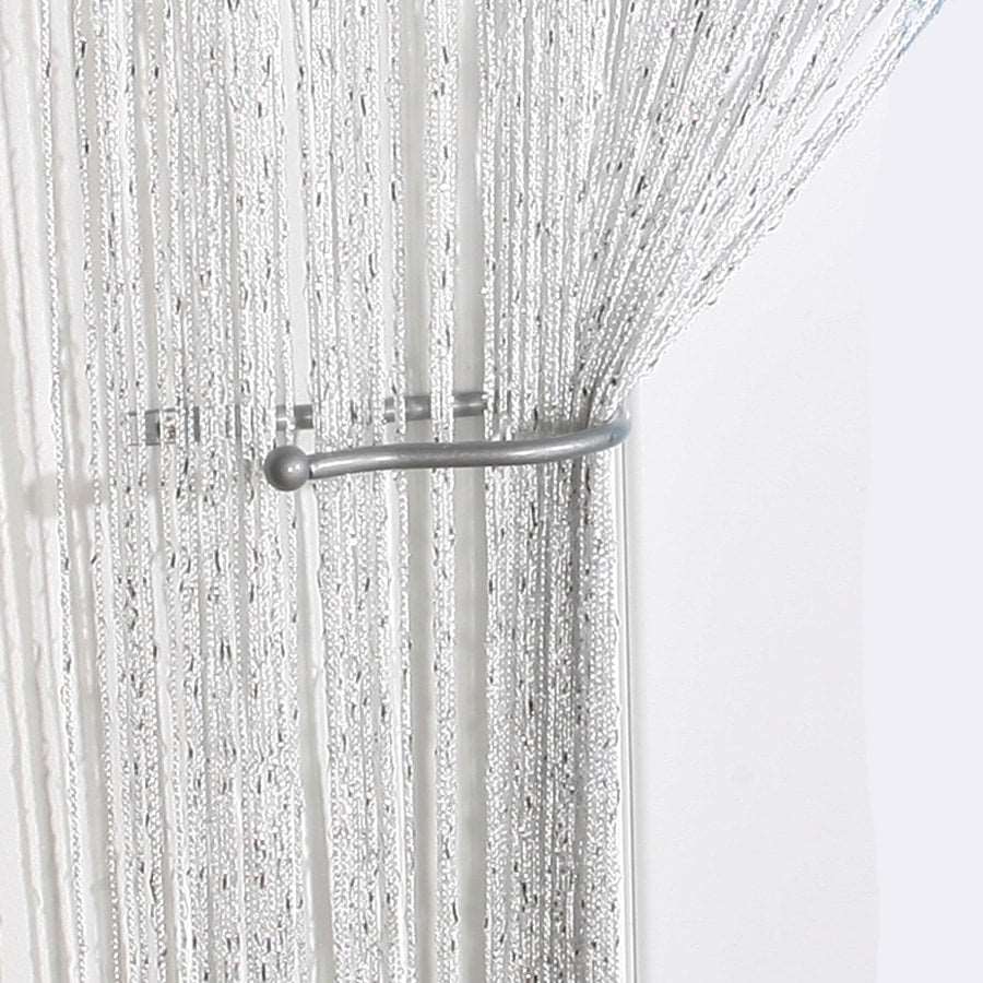 Jazz Glitter String Curtain Panel White