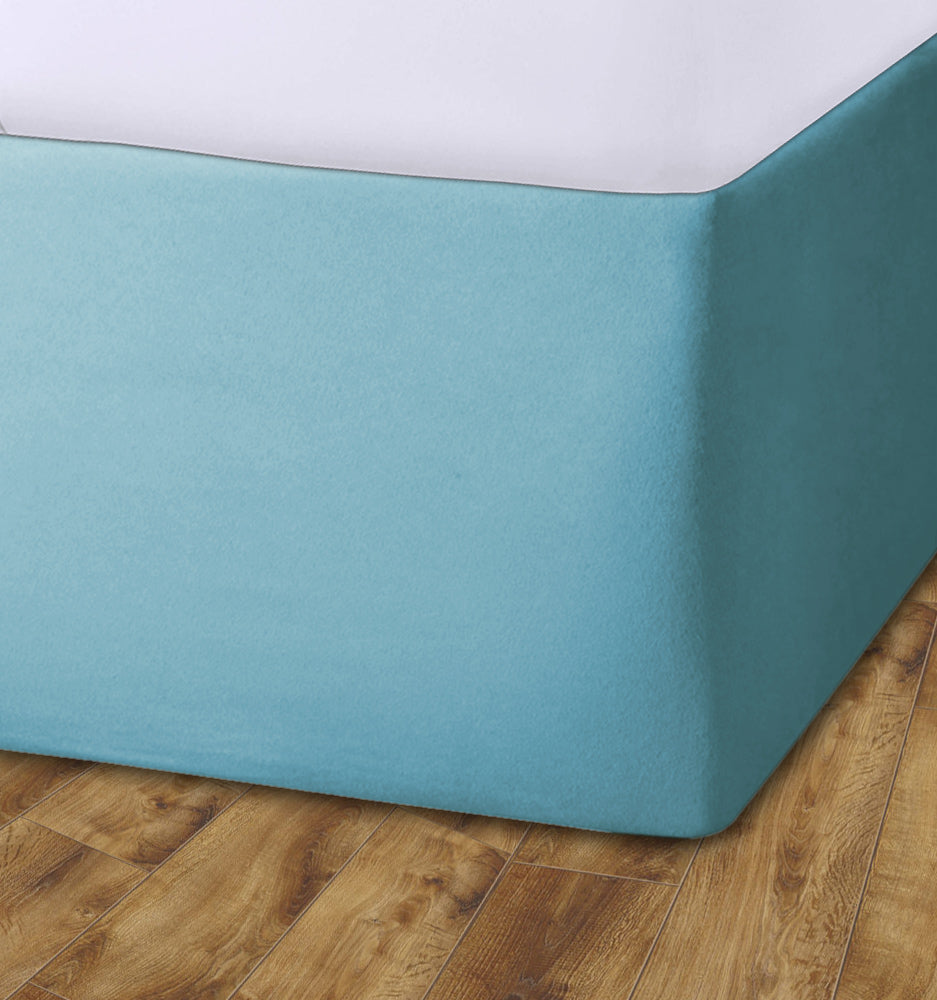 Elasticated Divan Bed Valance (Aqua)