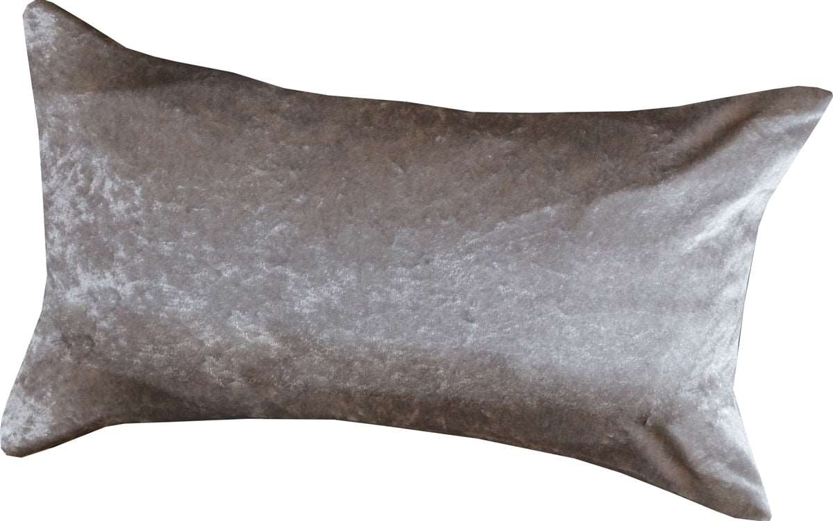Crushed Velvet Fully Lined Ready Made Eyelet Curtains (Silver - Grey)