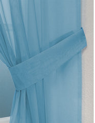 Pair Of Voile Tie Backs (Blue)