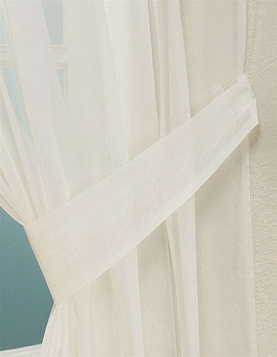 Pair Of Voile Tie Backs (Cream)