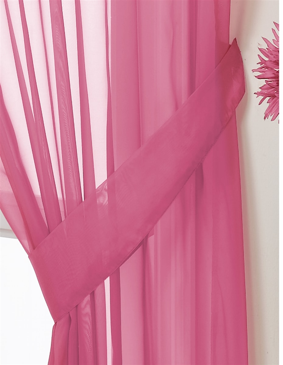 Pair Of Voile Tie Backs (Fuchsia)
