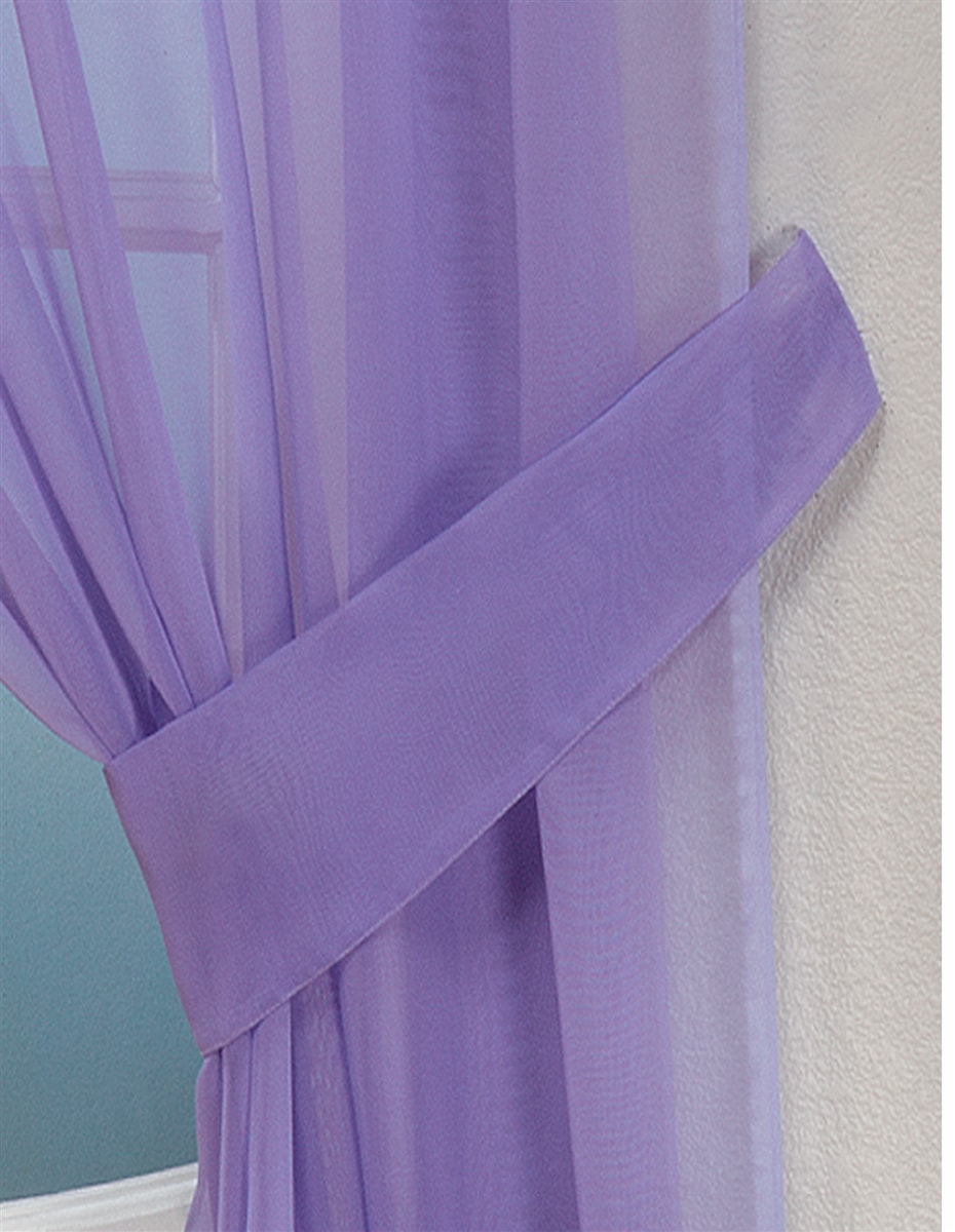 Pair Of Voile Tie Backs (Lilac)