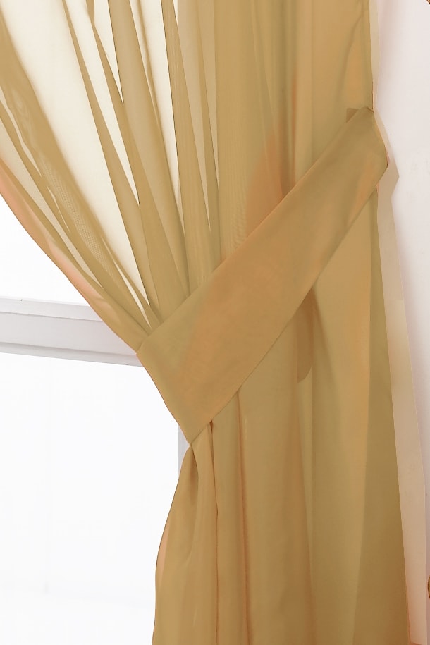 Pair Of Voile Tie Backs (Latte)