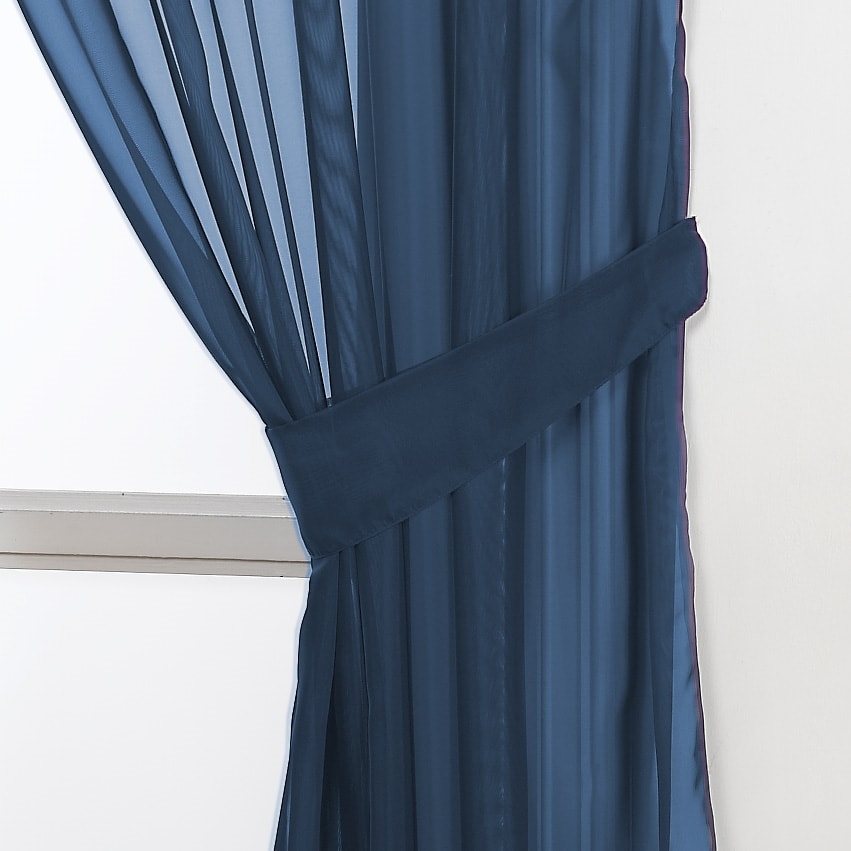 Pair Of Voile Tie Backs (Navy)