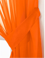 Pair Of Voile Tie Backs (Orange)