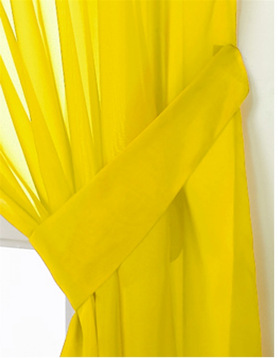 Pair Of Voile Tie Backs (Yellow)
