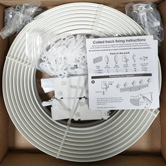Bendable Curtain Track Rail for Straight & Bay Window (White)