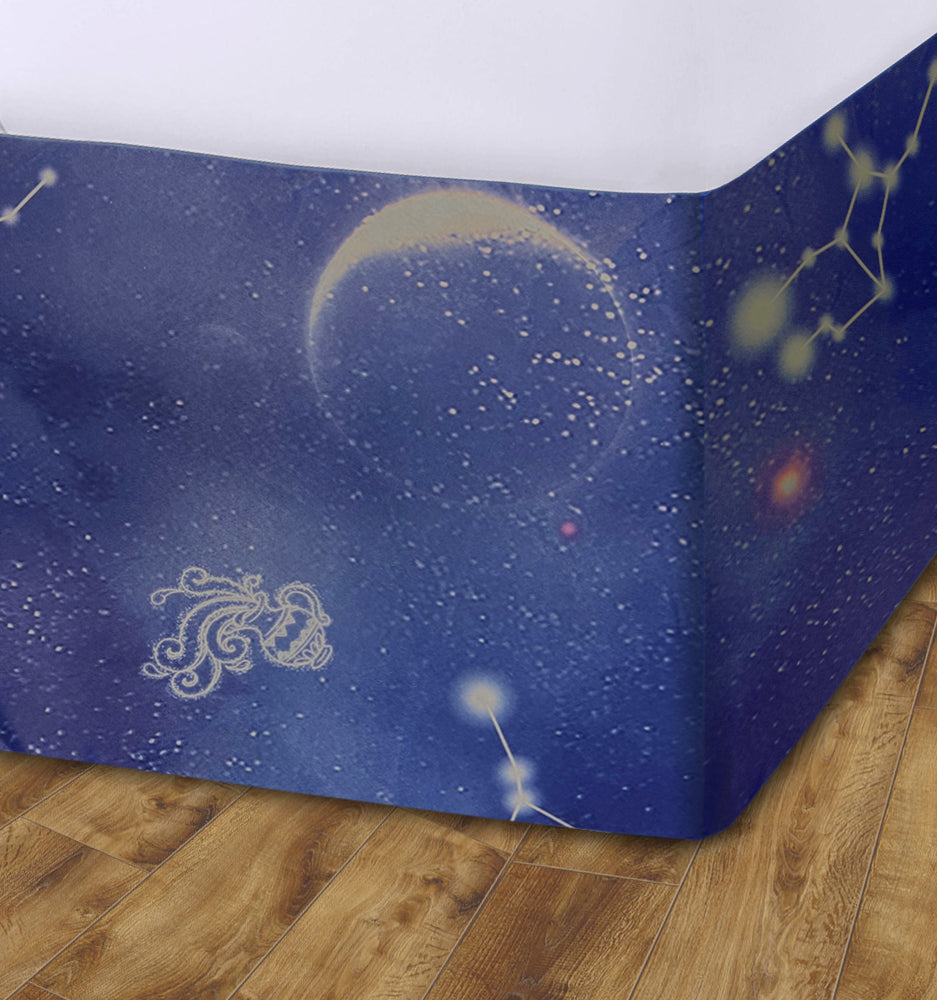 Night Sky Zodiac Blockout Eyelet Curtains - (Blue)