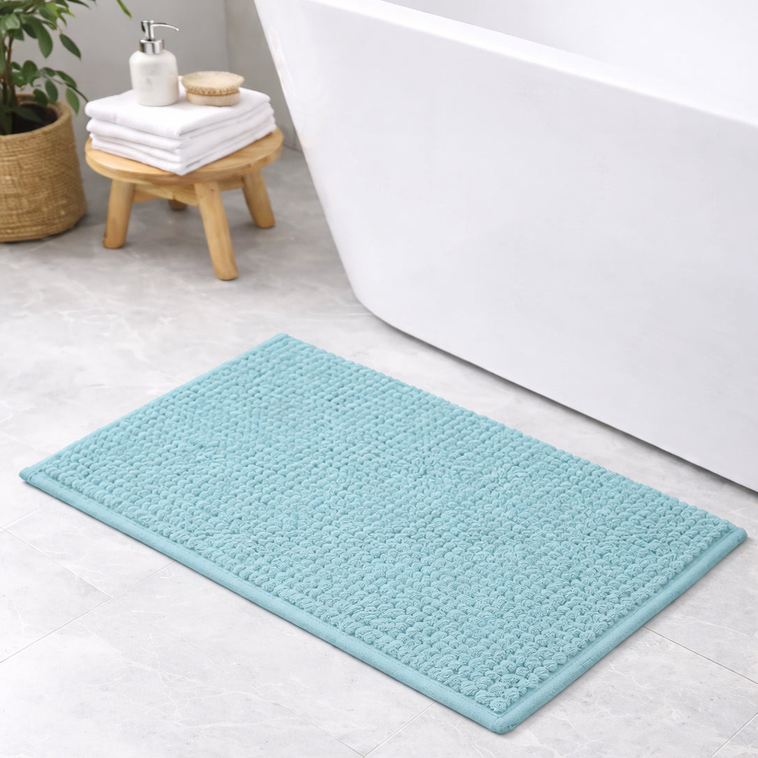 Chenille Bath Mat Non Slip Super Soft & Washable (Multiple Colours And Sizes)