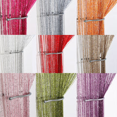 Jazz Large Size Glitter String Curtain Panel White (3m Wide x 3m Drop)